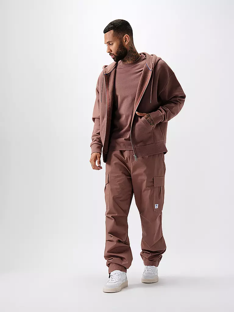 HUGO Kapuzensweatjacke NARDIMEZ braun