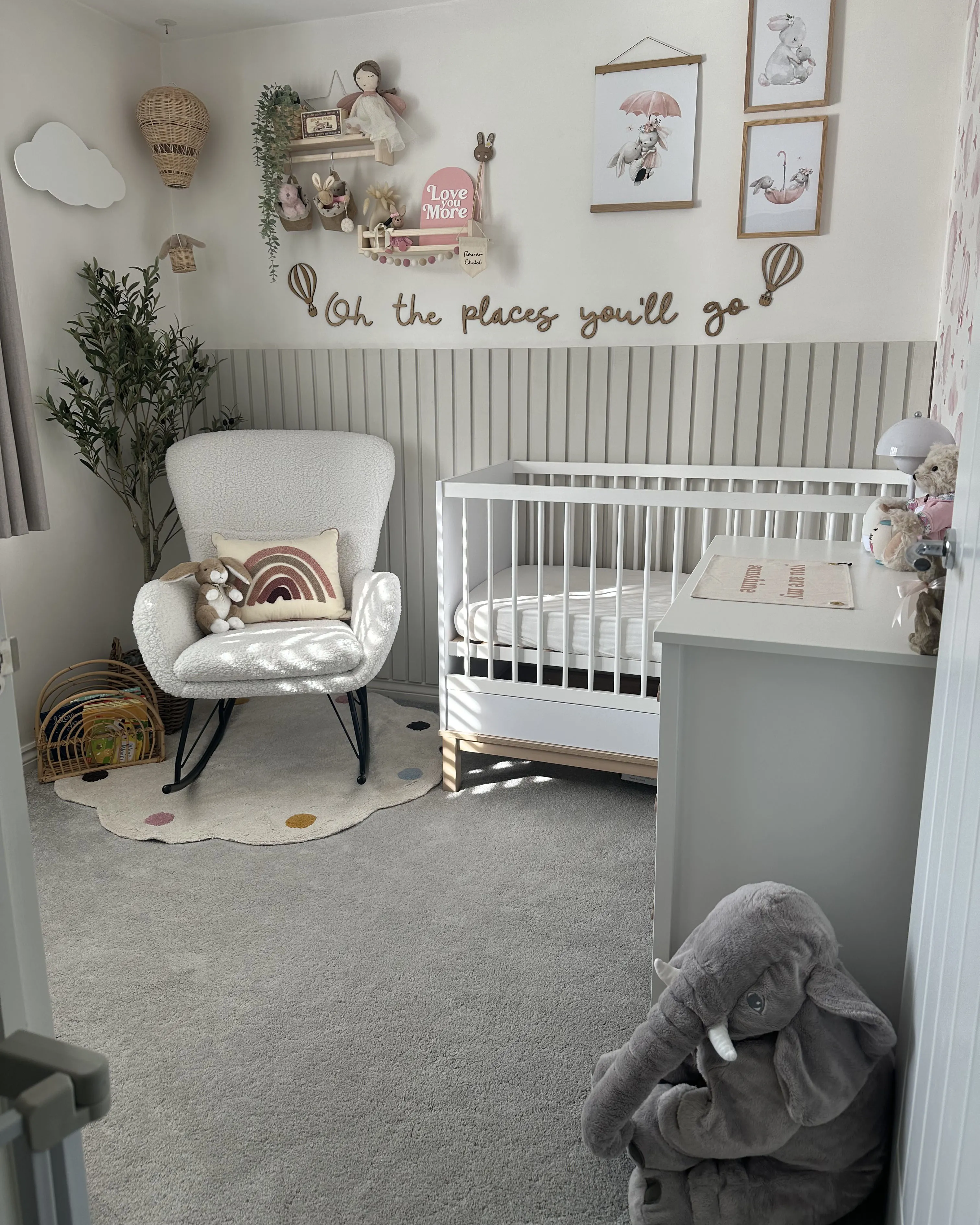 Kindervloerkleed DUREVI Lichtbeige ø 120 cm Katoen