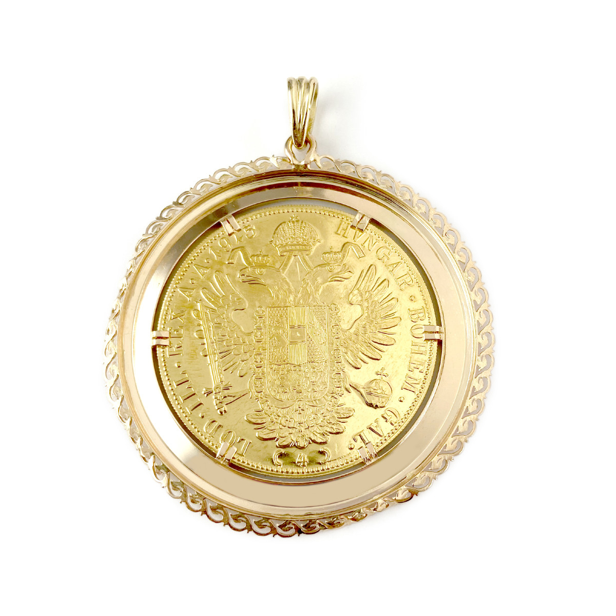 Collier et médaille d'occasion or 750 jaune 55 cm