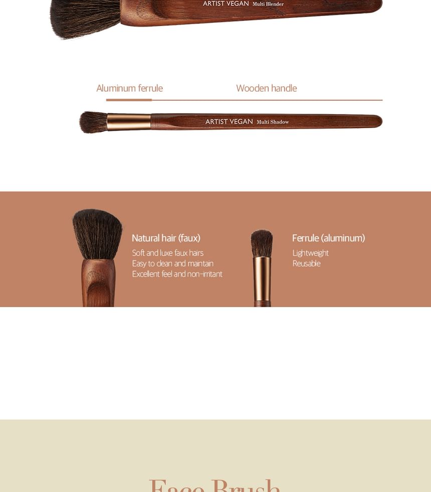 te cool voor school - Artist Vegan Face Point Brush