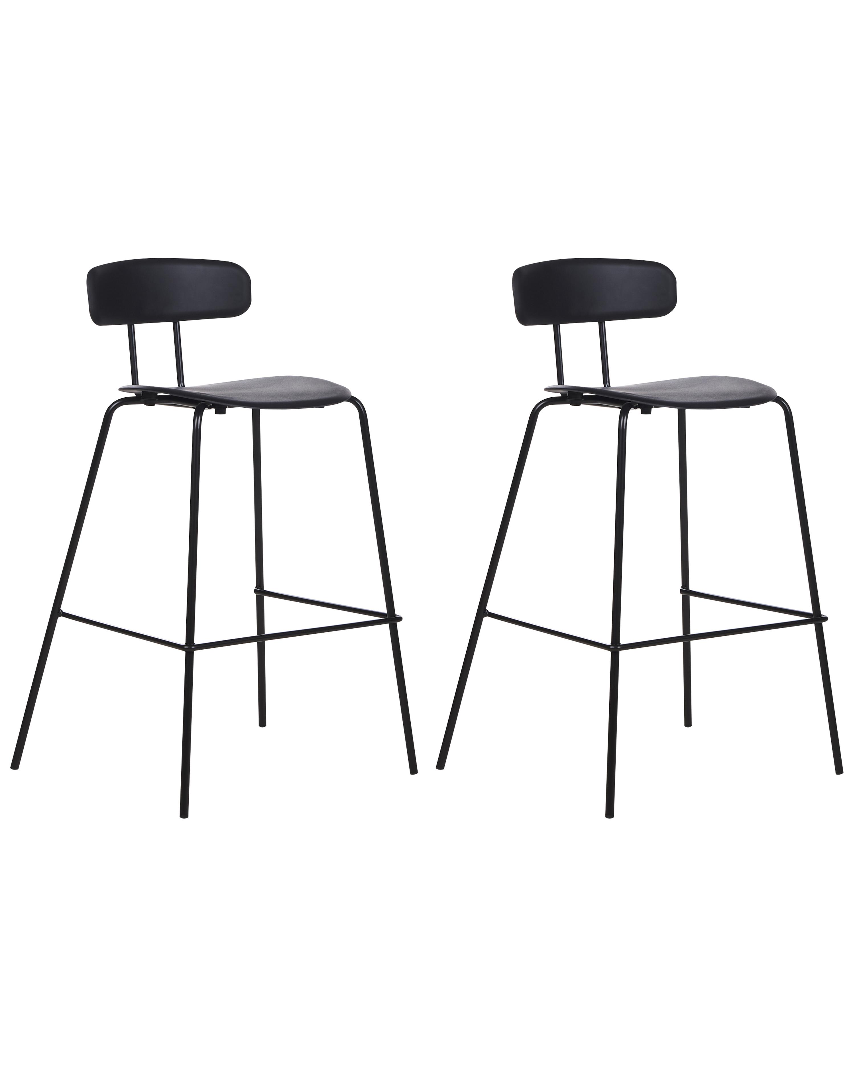 Set van 2 barstoelen SIBLEY Zwart