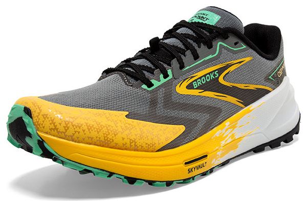 Chaussures Trail Brooks Catamount 3 Gris Jaune Homme
