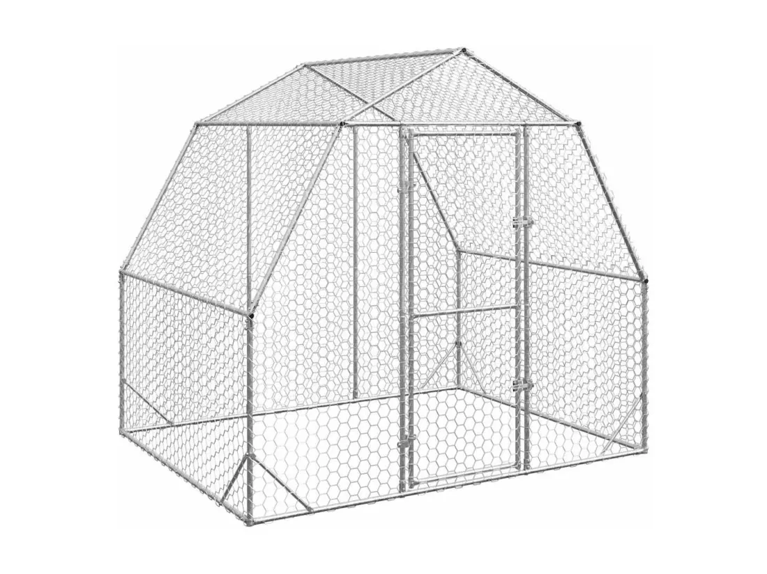 Poulailler 2,5x2x2,25 m acier galvanisé