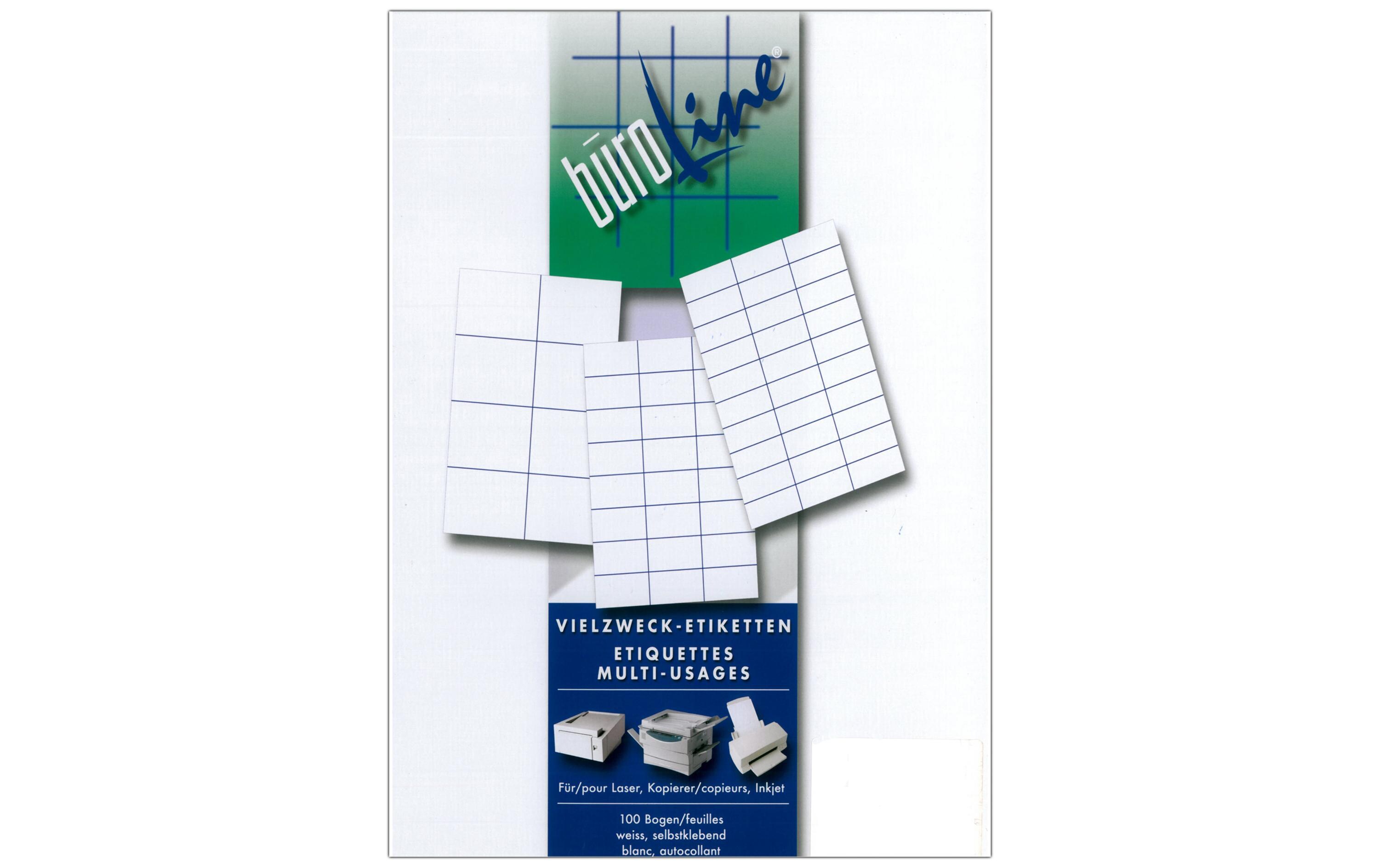Vielzweck-Etiketten 500032 105 x 57 mm, 100 BlattEtiketten für Laser, Ink-jet und Kopierer
