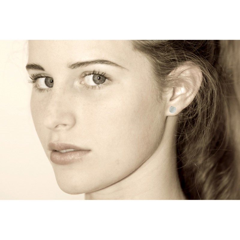 Boucles d'Oreilles Argent Rose de Nacre