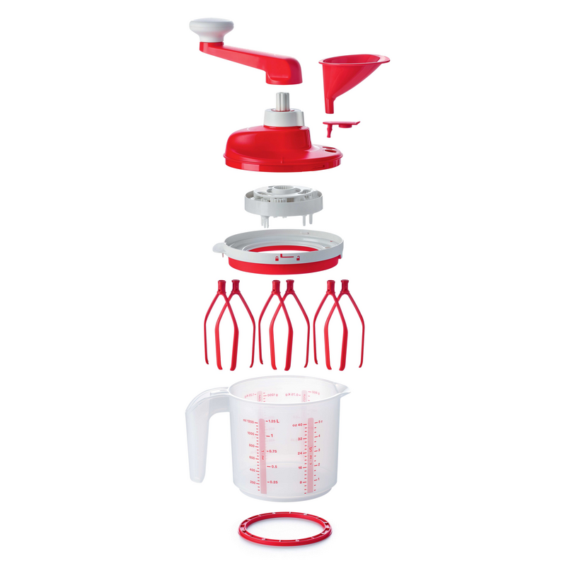 Easy Speedy 1,25 l Stromloser Küchenhelfer zum Herstellen verschiedener Teige