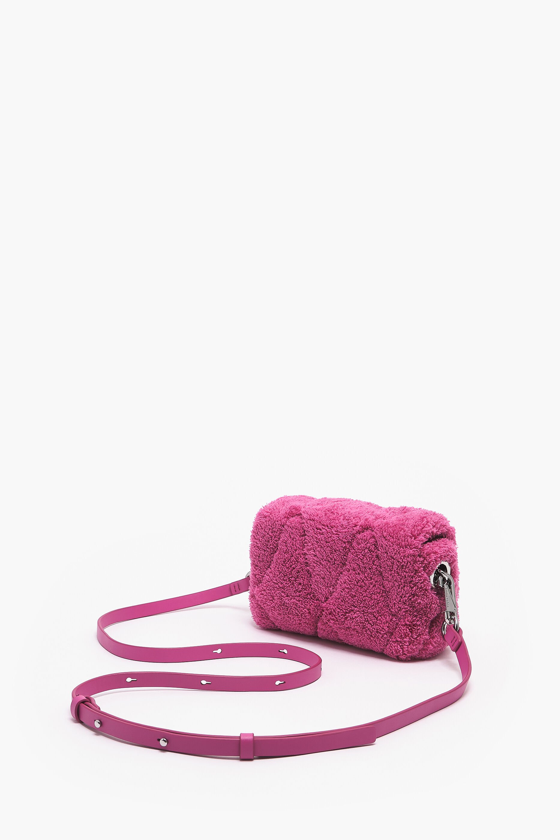 Bolsa transversal de tecido rosa tamanho XS