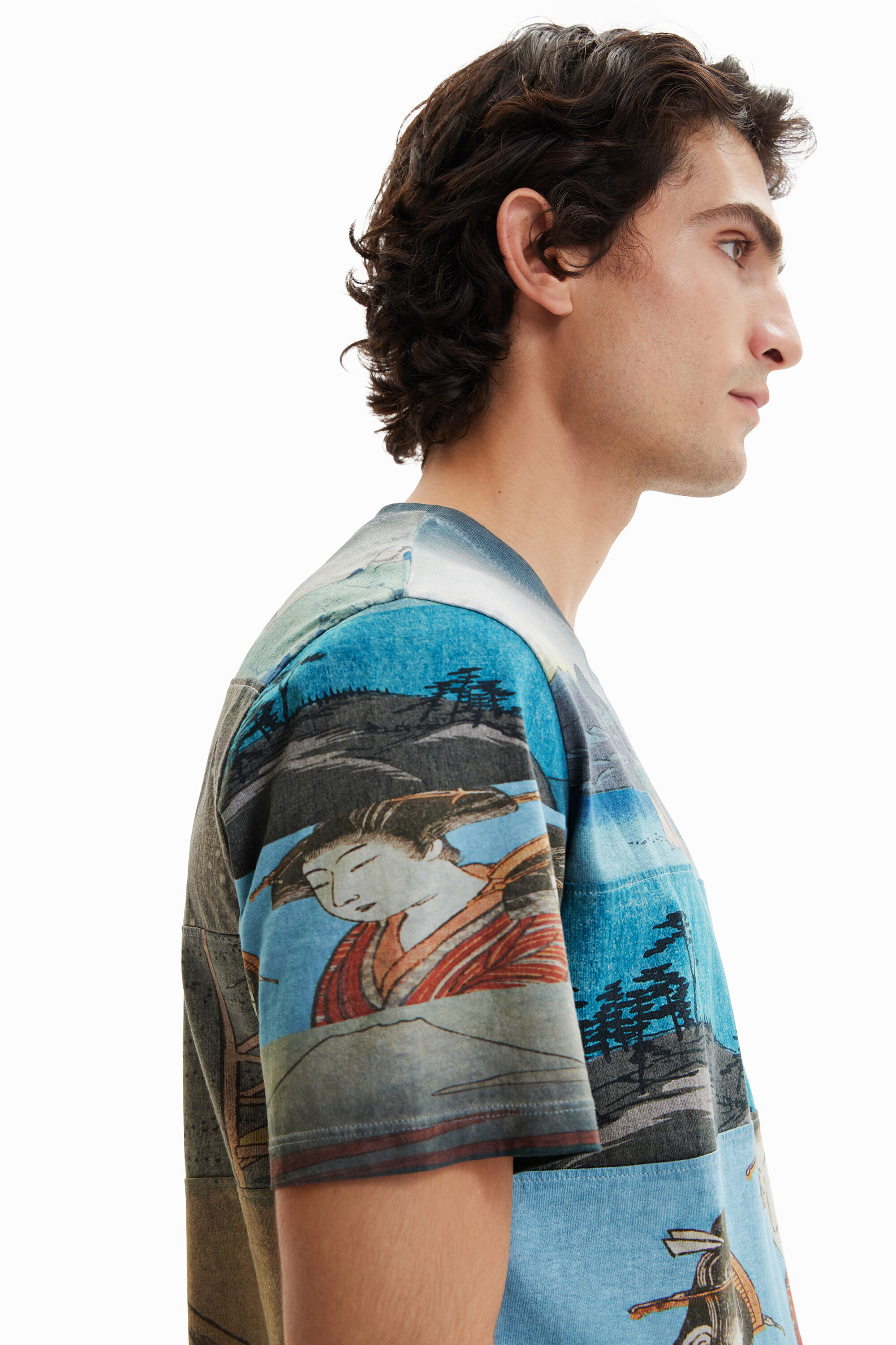 T-shirt manches courtes imprimé japonais