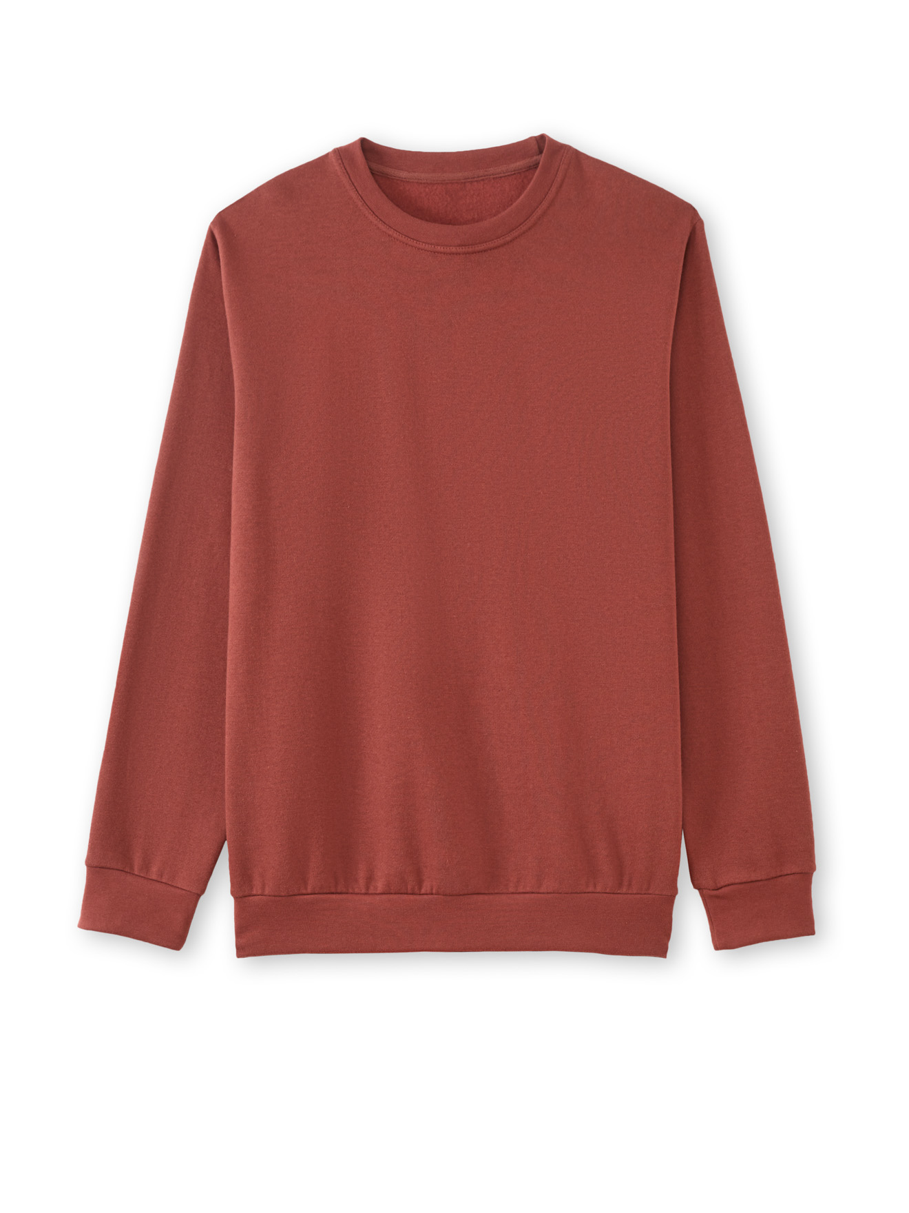 Sweat-shirt molleton encolure ronde