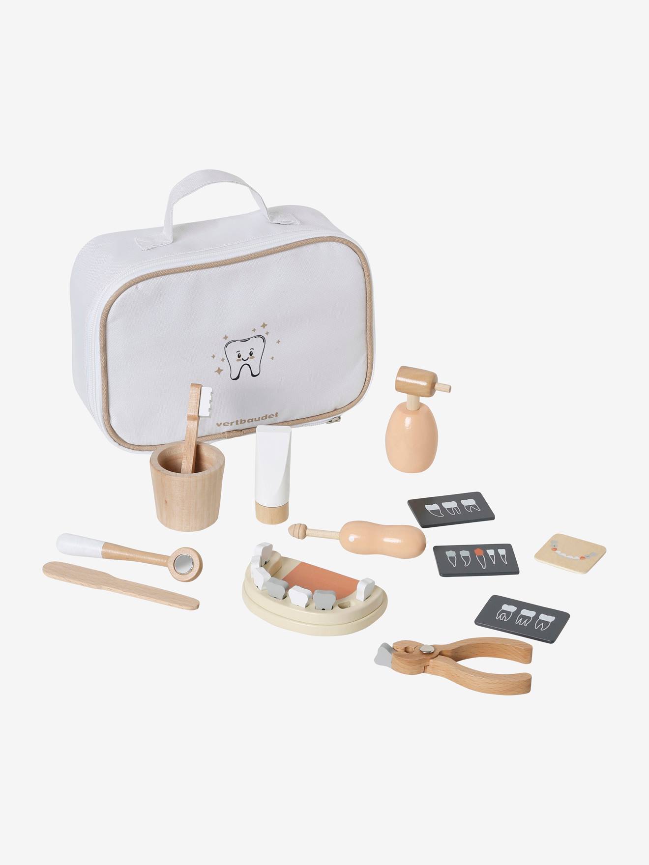Conjunto de dentista em madeira com certificação FSC®, branco