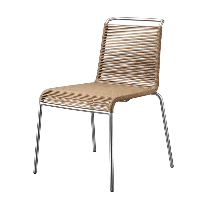 FDB Møbler - M20 Teglgård Stuhl Outdoor, Kordel braun
