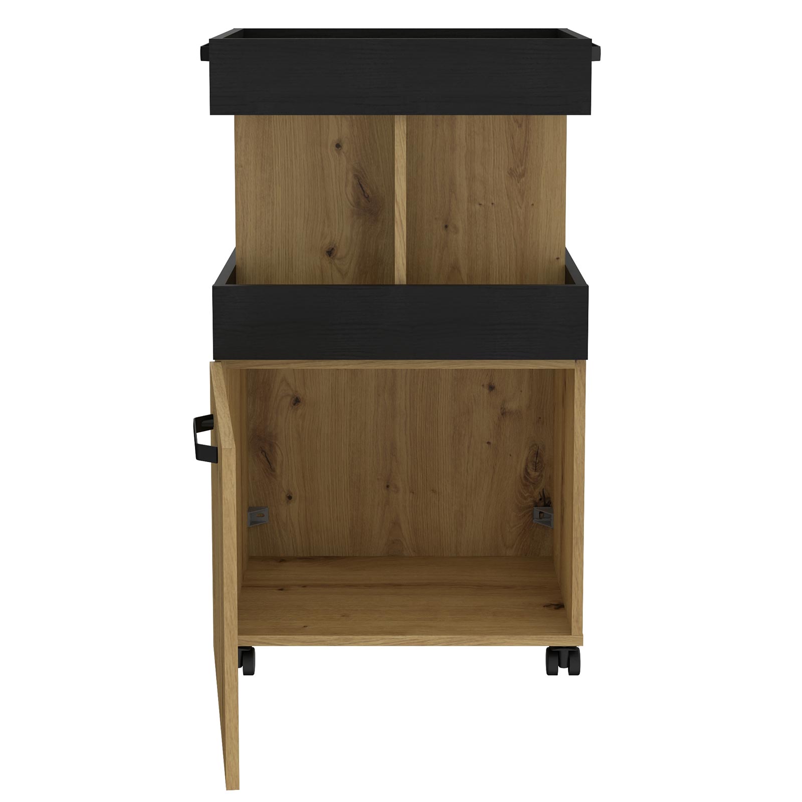 Hausbar - Artisan Eiche - Schwarzeiche - auf Rollen