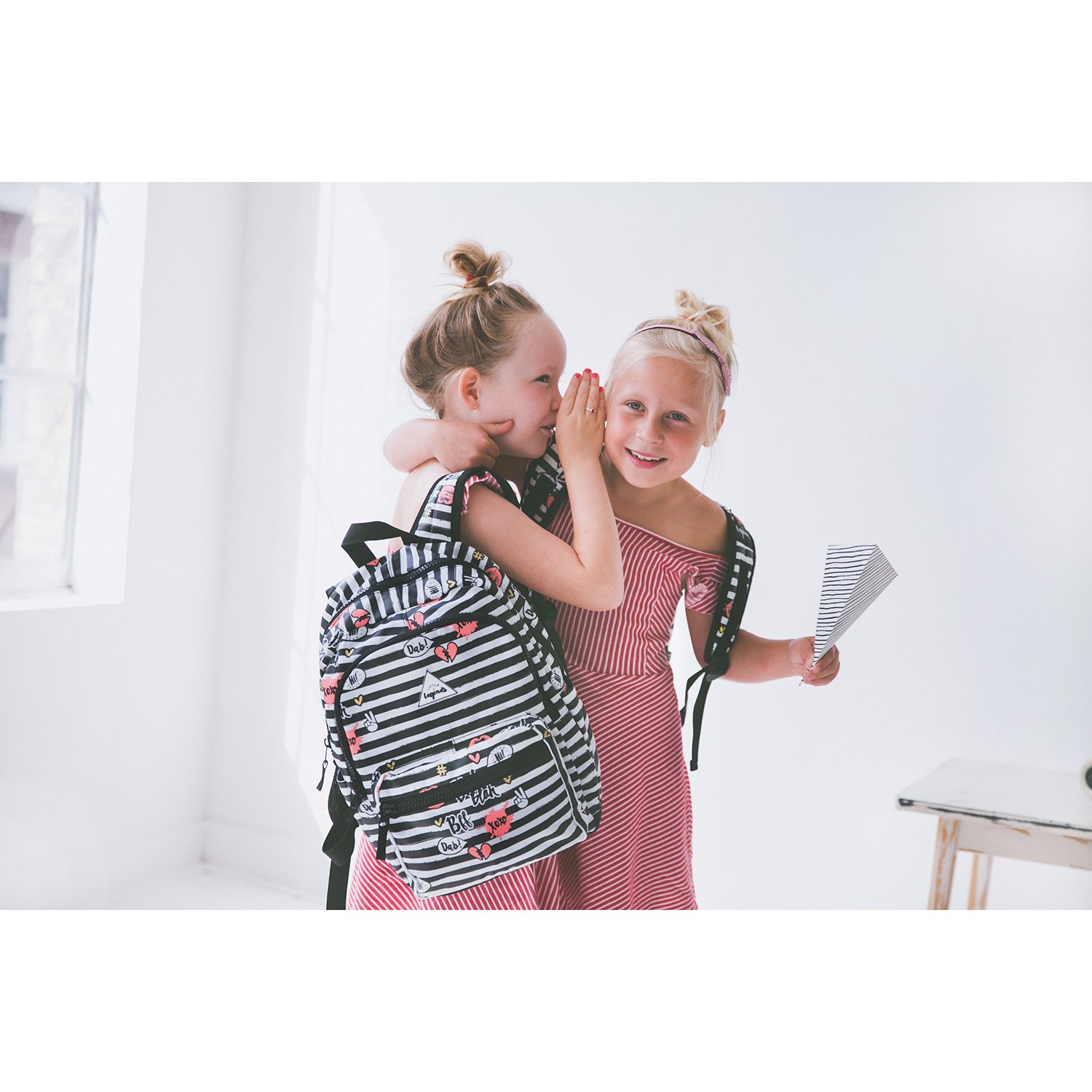 Little Legends BFF Backpack L zwart/wit/roze