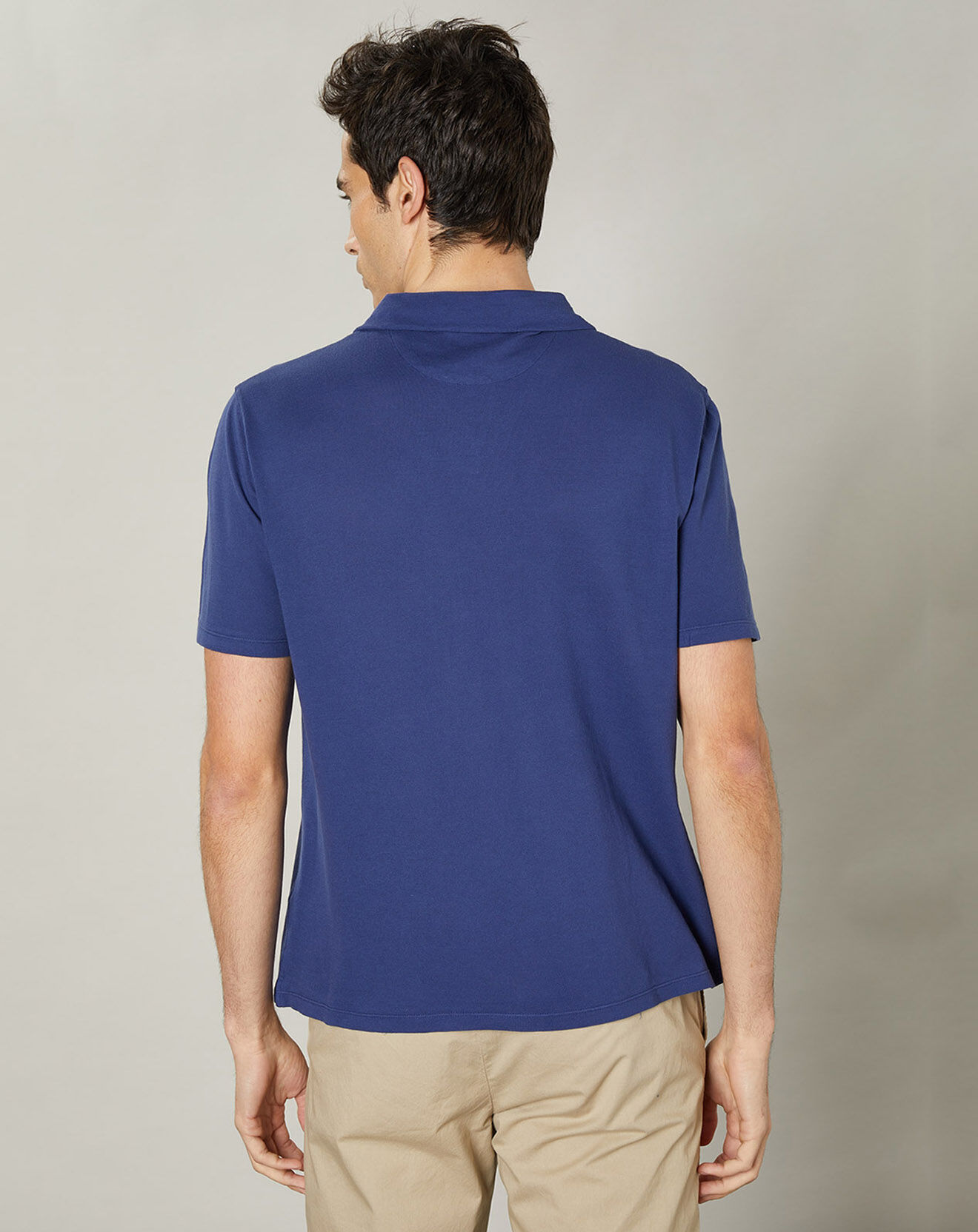 Hartford Polo piqué bleu worker