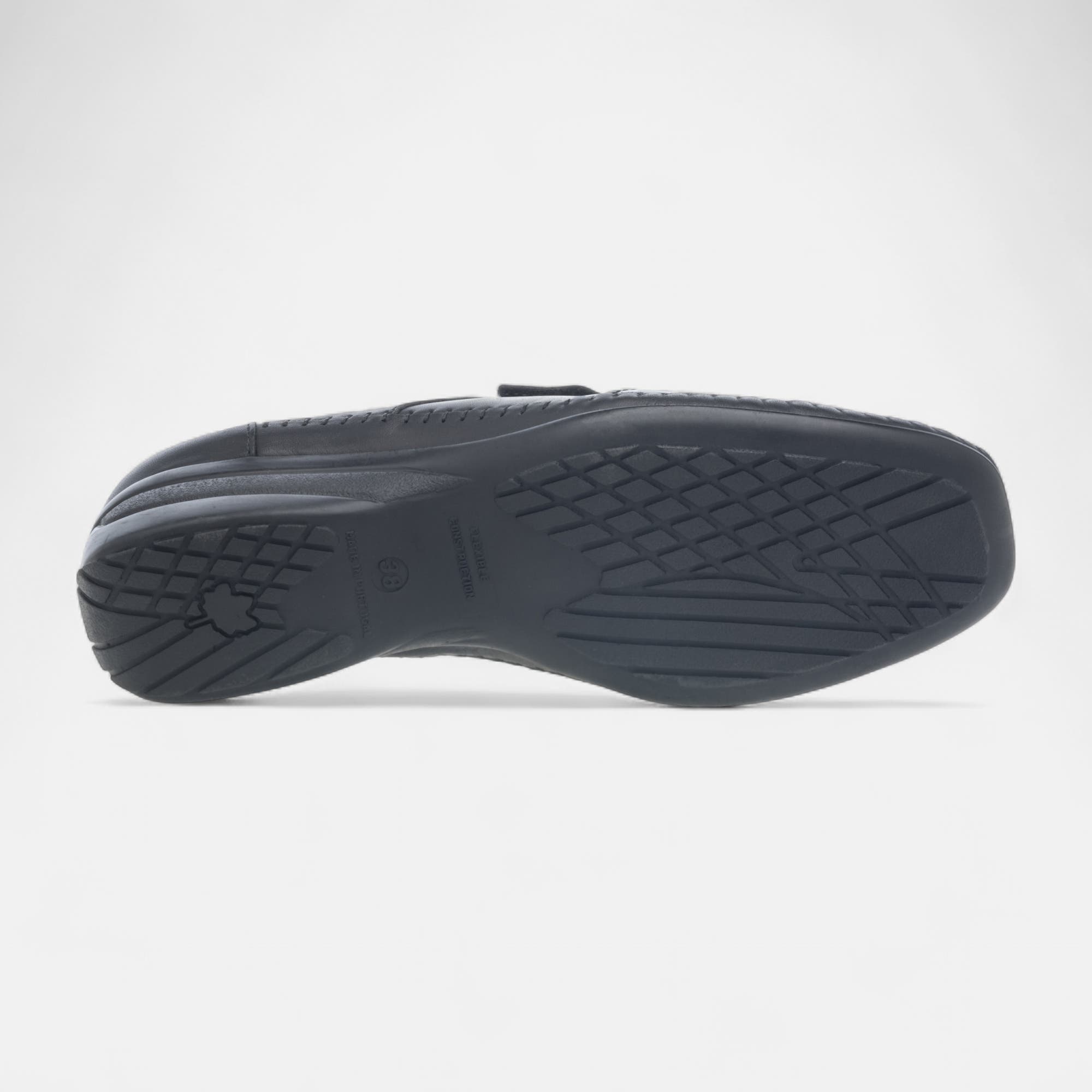 Derbies pieds sensibles Femme en cuir noir