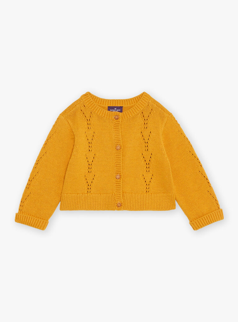 Cardigan ambre jaune