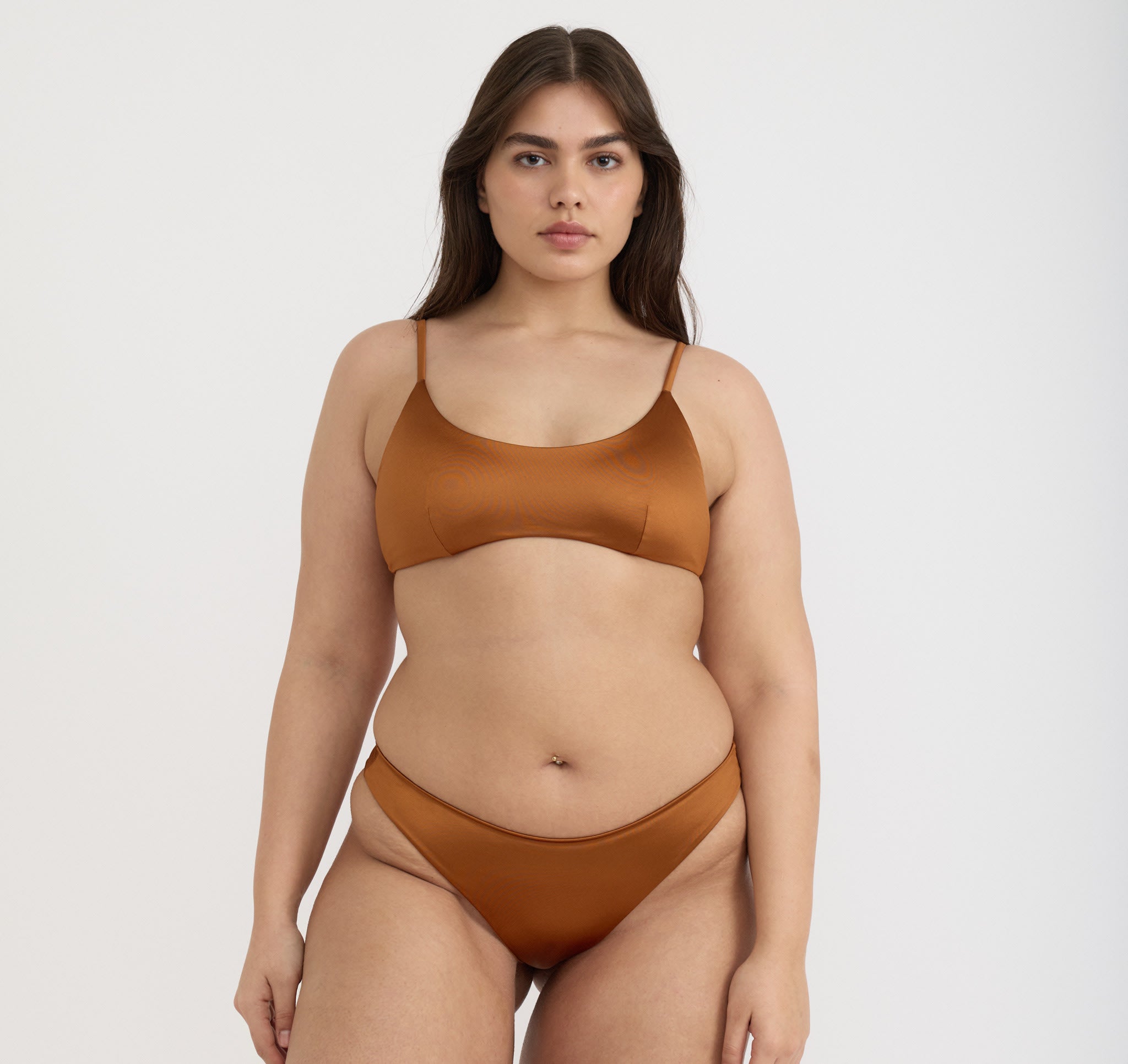 RECYCLED NYLON<br>Solar Swim Cheeky Bikini Bottom