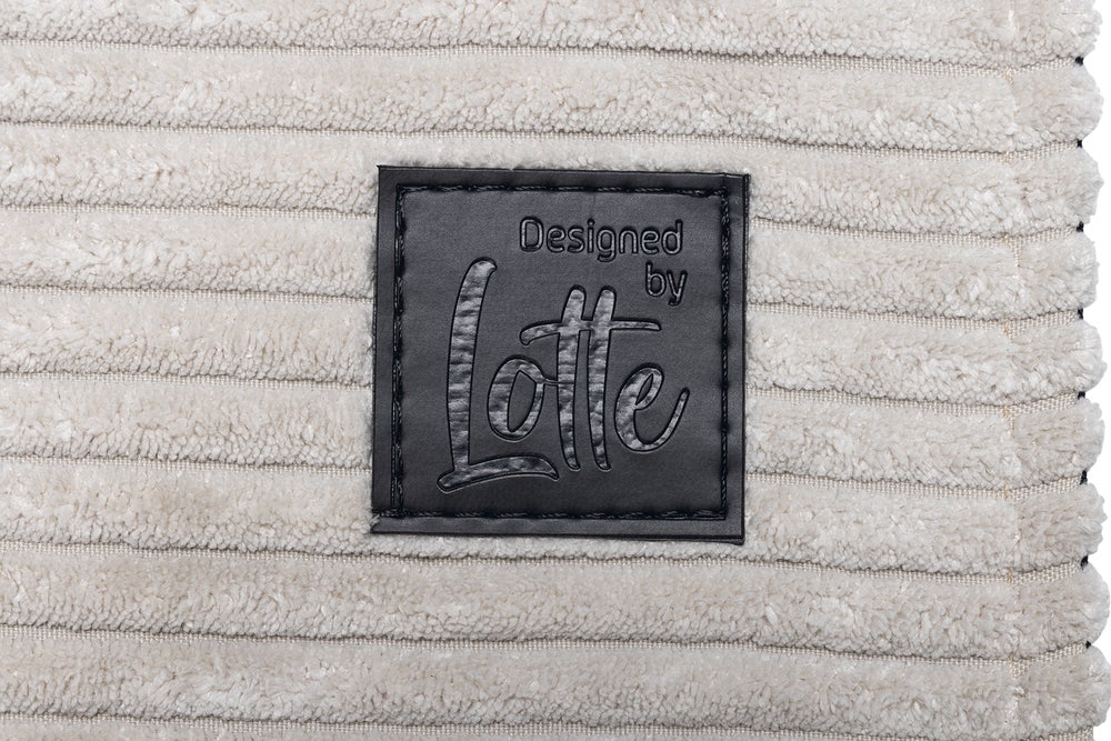 Designed by Lotte hondenkussen Ribbed grijs 70 x 50 x 13,5 cm