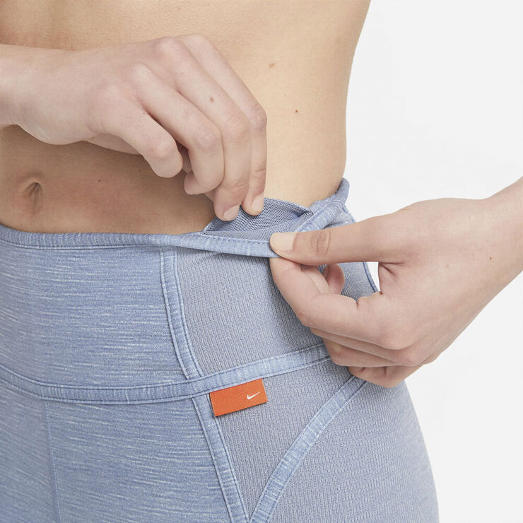 Nike Dri Fit One Luxe Mid Rise Traeningstights Blå