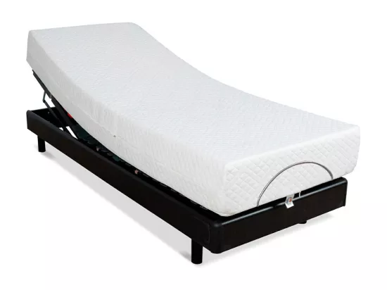 BELLECOUR LITERIE | Ensemble BODYSOFT 80x200 cm | Sommier électrique + Matelas Mémoire de forme