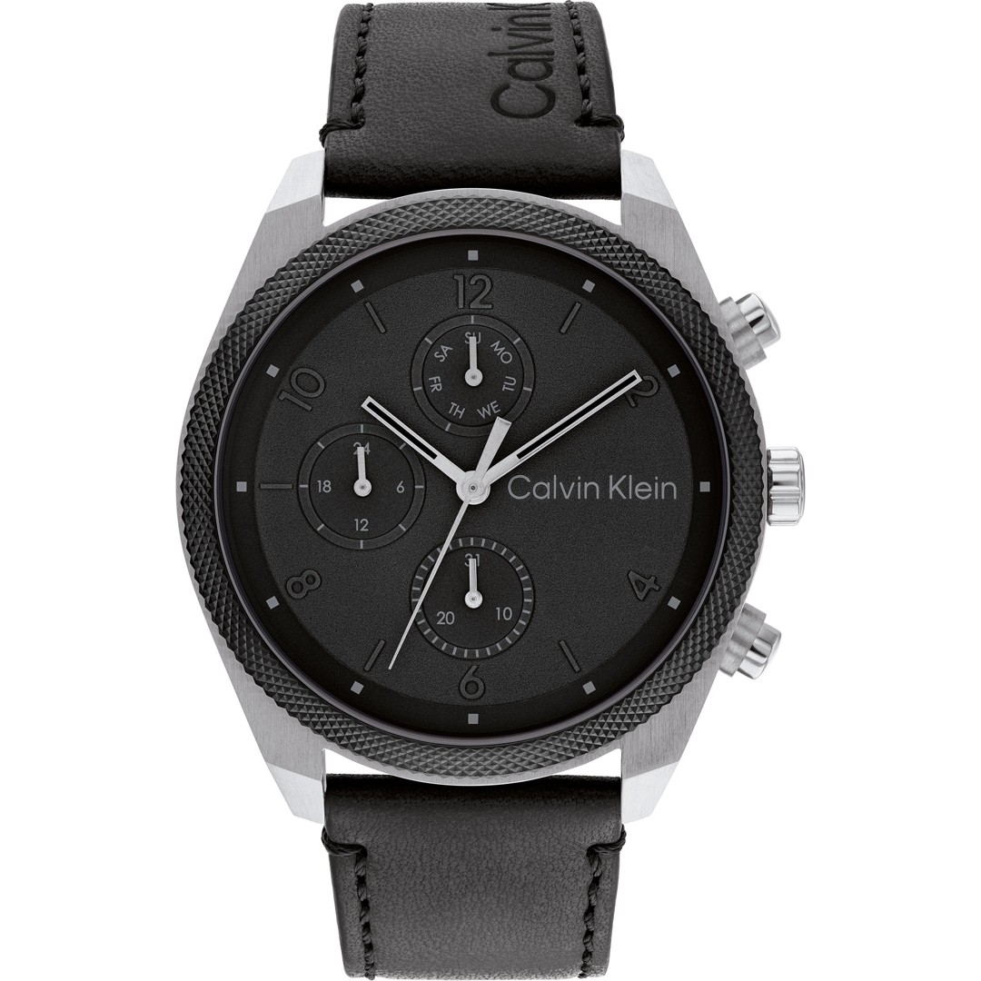 Calvin Klein Impact Day Date Schwarz / Silbrig