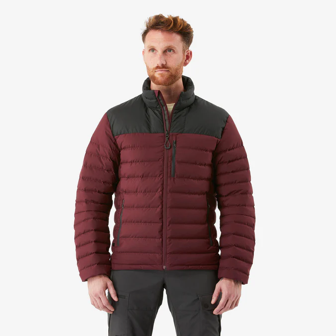 Decathlon Forclaz - Jaqueta puffer masculina Forclaz MT500 com enchimento de plumas