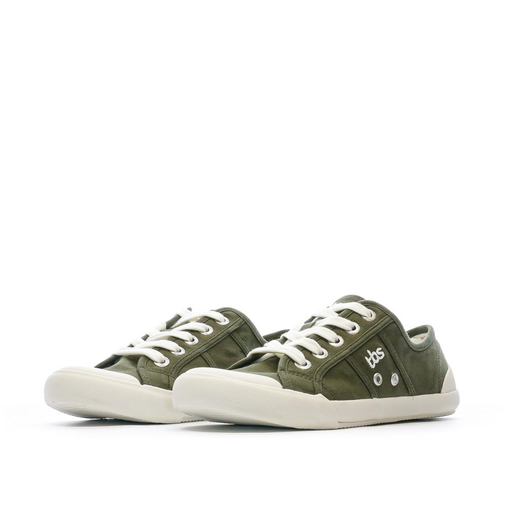 TBS Baskets en toile Kaki Femme TBS Opiace