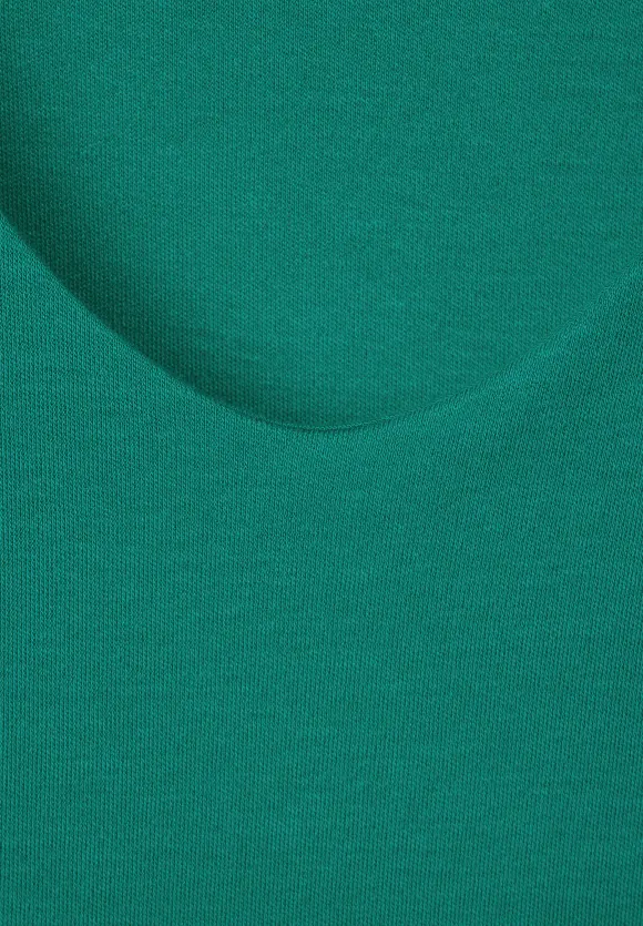 Basic Kurzarmshirt - intense aqua