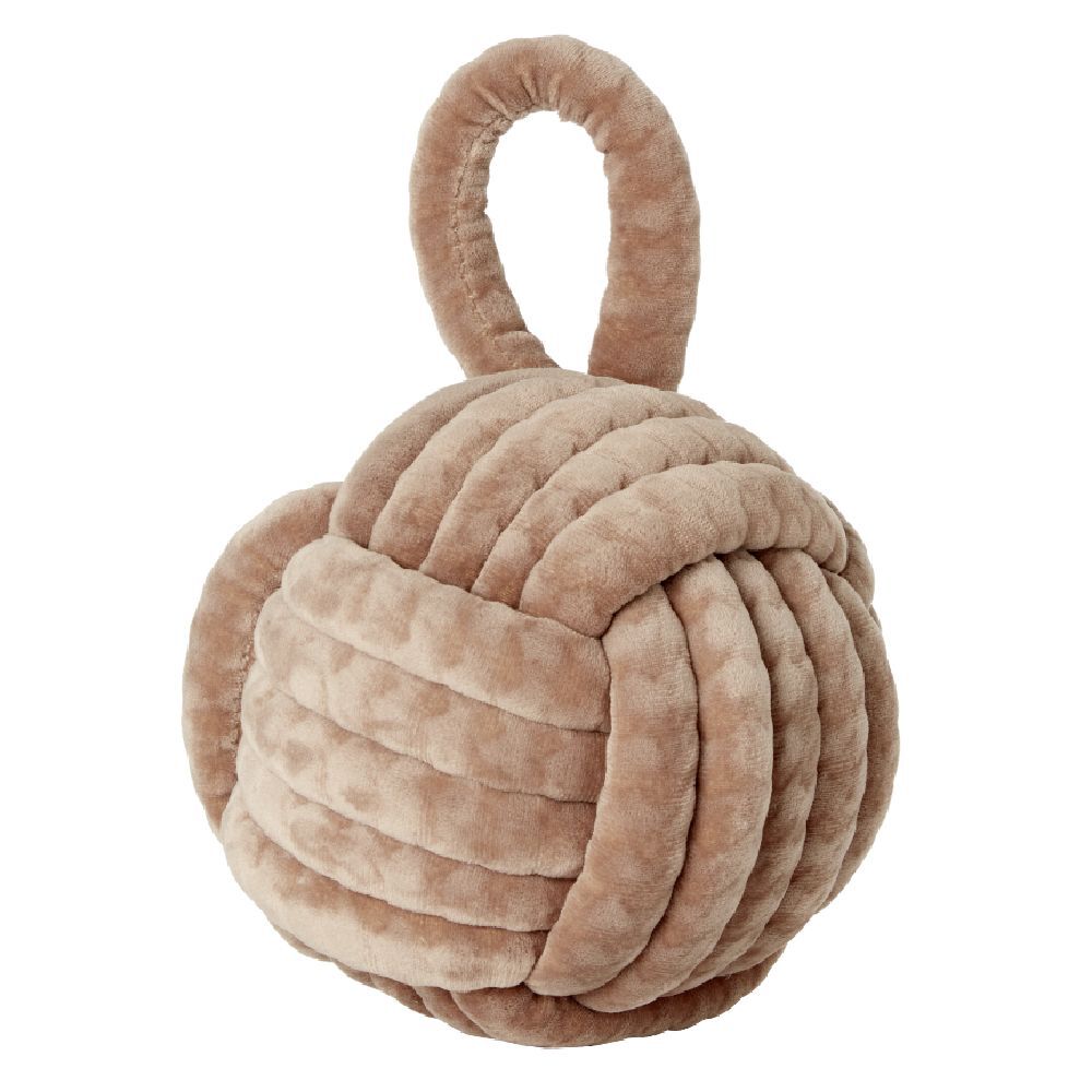 Butée de porte boule imitation velours 15 cm