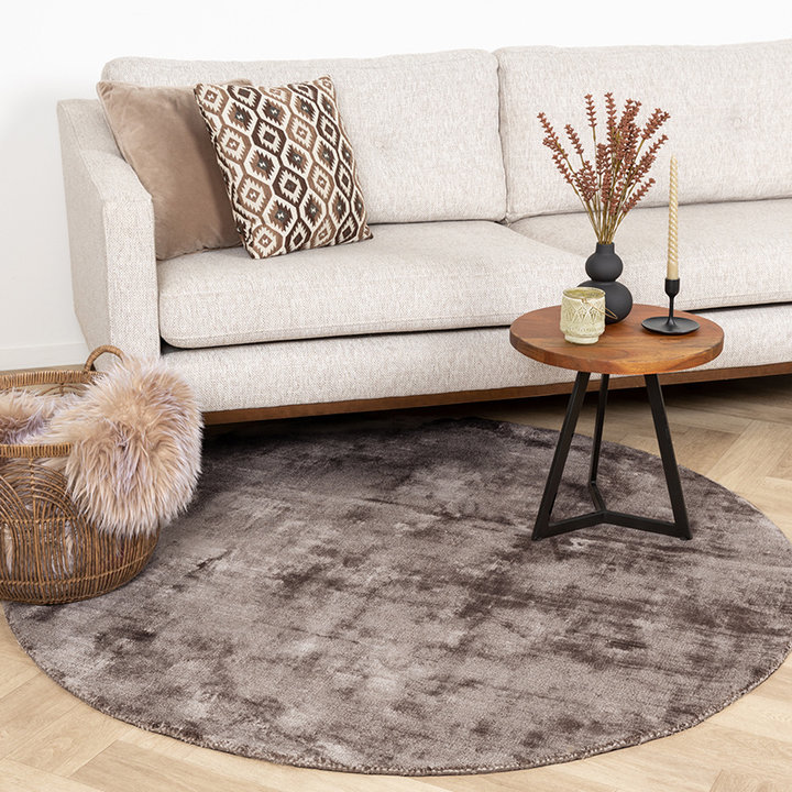 Rond viscose vloerkleed - Pearl Grijs | Een ware aanwinst!