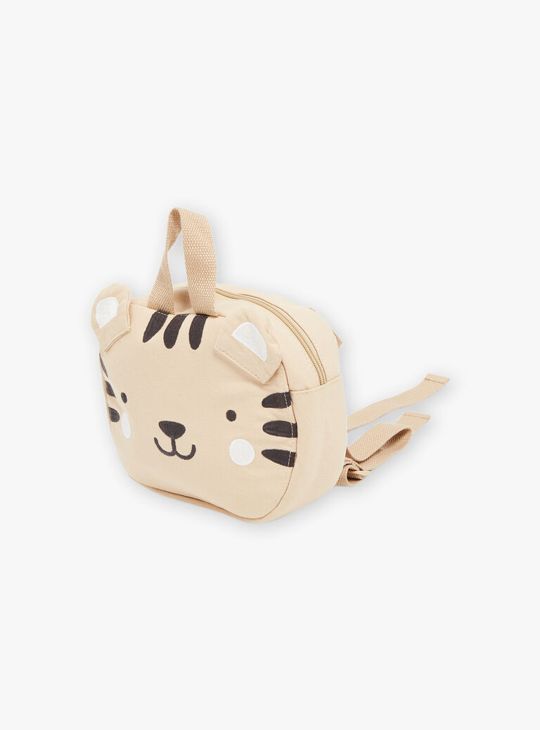 Sac à dos beige avec oreilles 3D