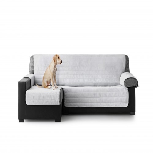 Capa acolchoada para chaise longue esquerda, cinza