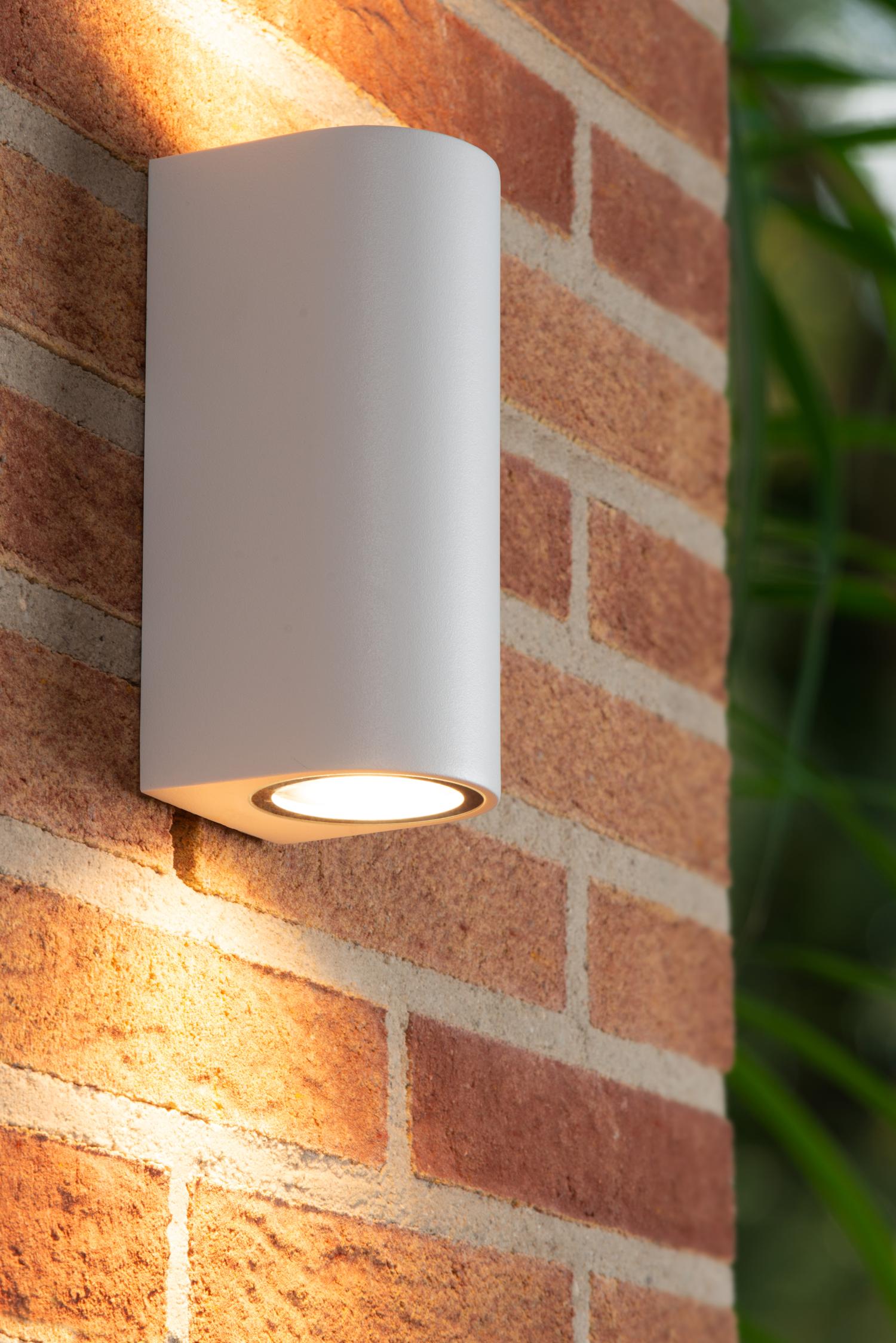 Zaro 2 wandlamp buiten IP44 rond wit