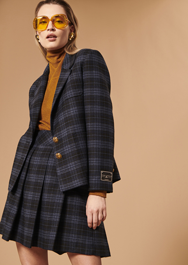 Veste Valybleu nuit en tartan