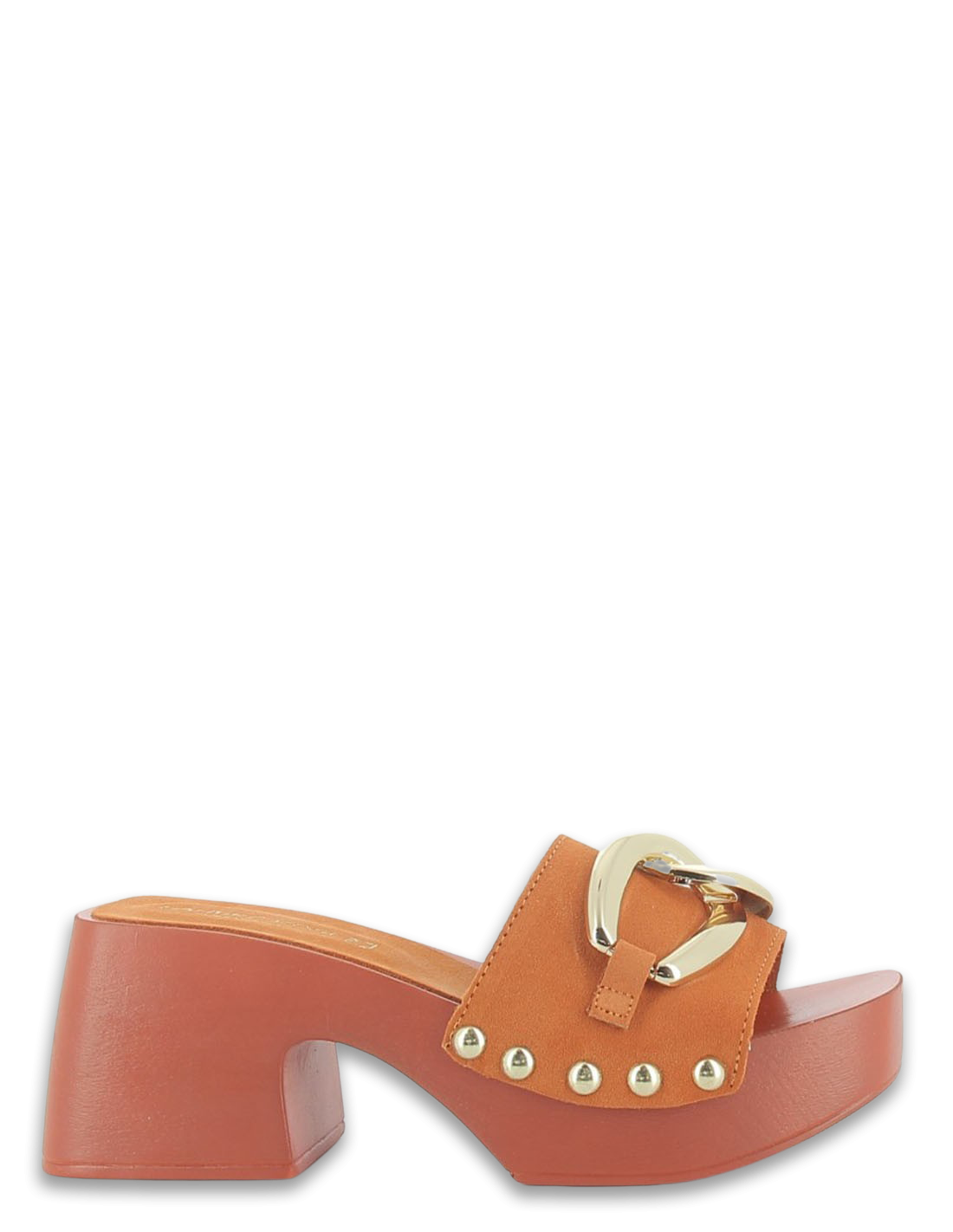 sandro rosi Mules à talon femme 8647 cuir Orange
