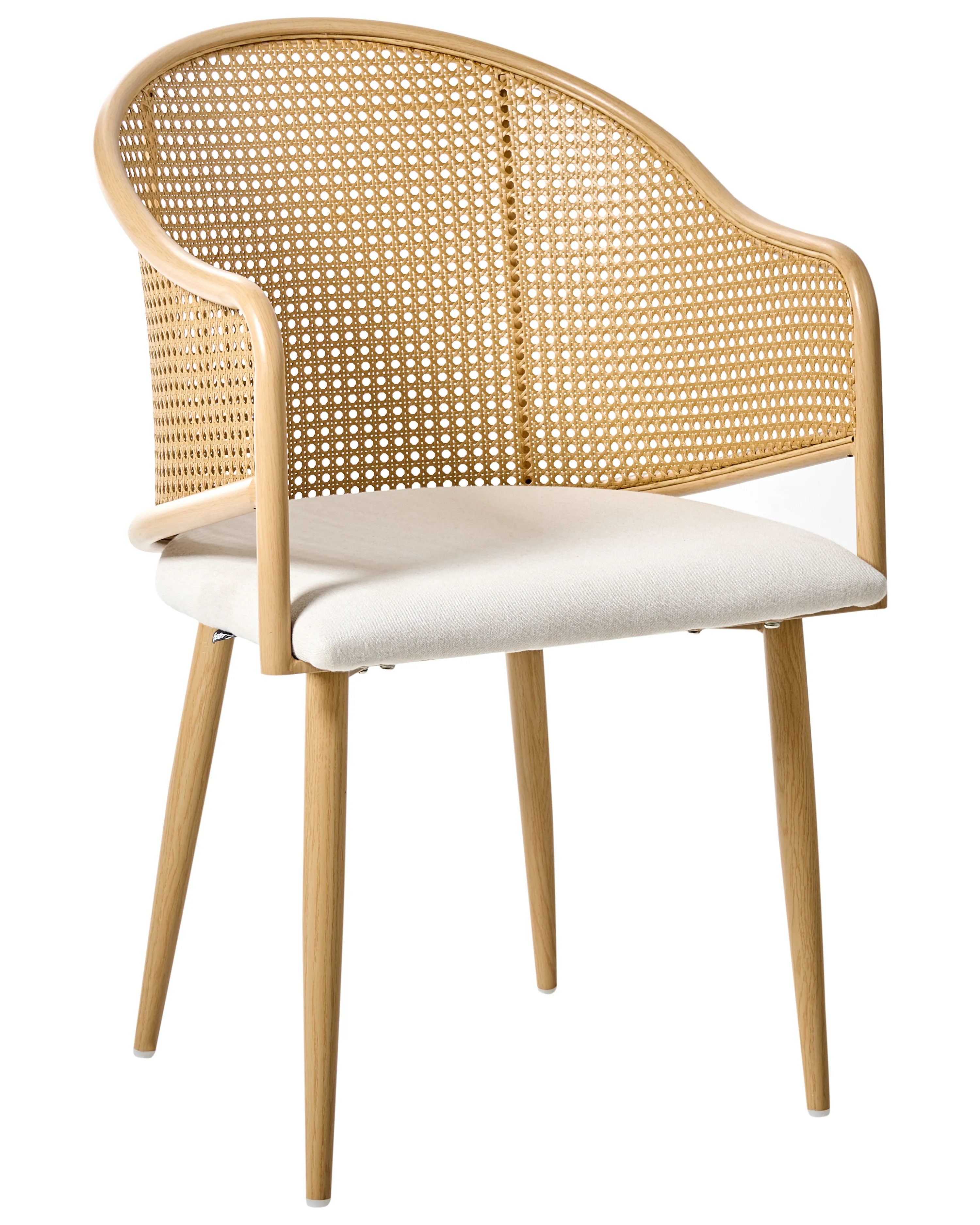 Set van 2 eetkamerstoelen WEIMAR Metaal Lichtbruin