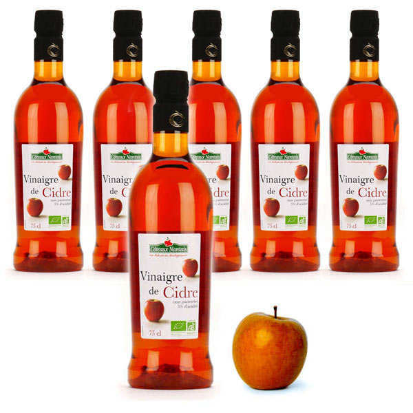 Vinaigre de cidre bio non pasteurisé  - Offre spéciale 6 bouteilles