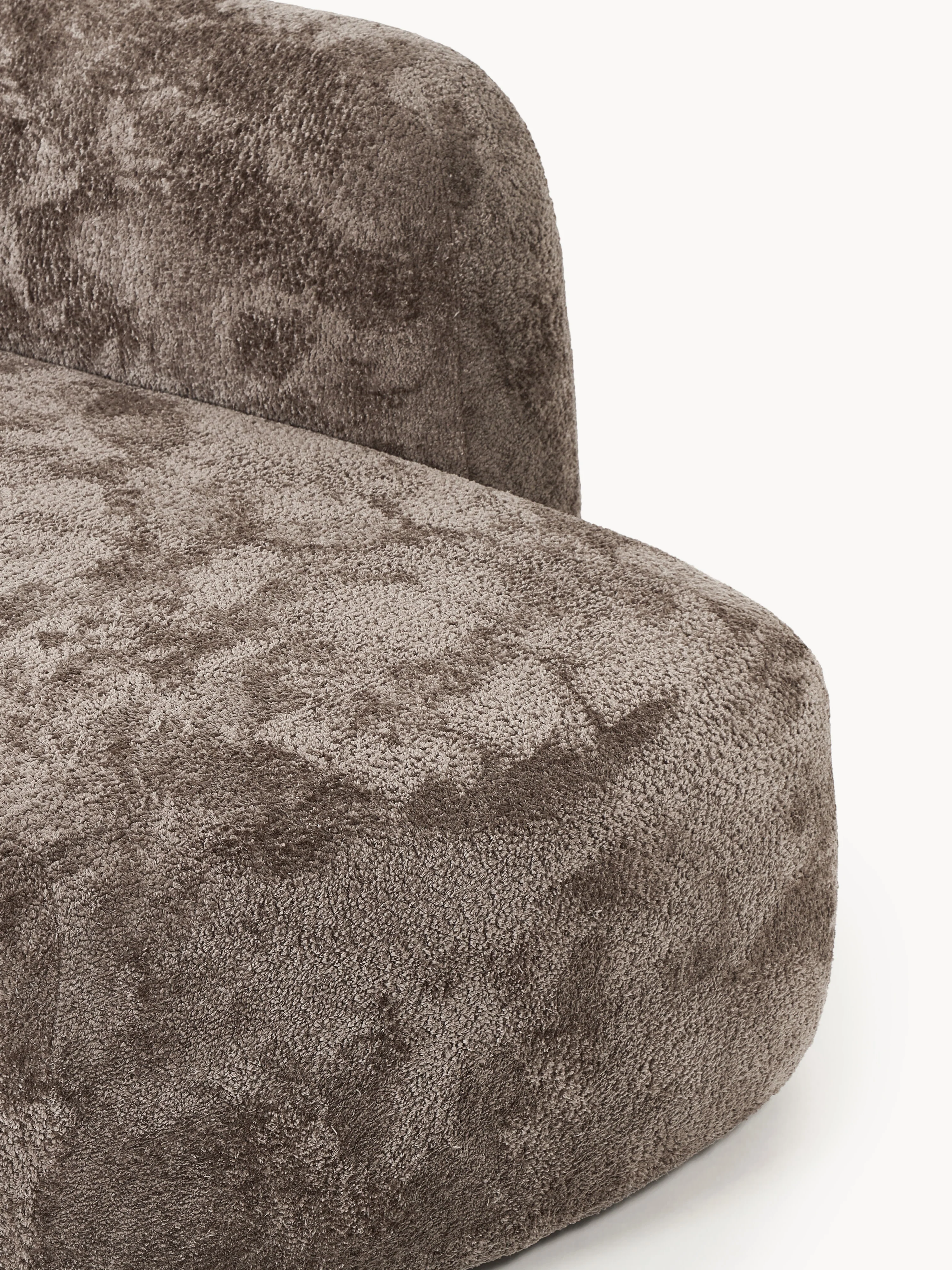 XL modulaire teddy bouclé hoekbank Wolke (4-zits) met chaise longue