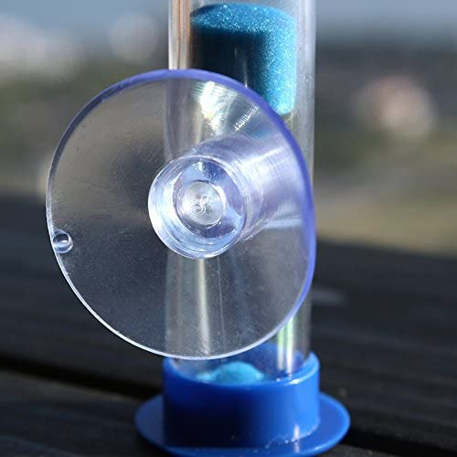 (60mm) Sanduhr 3 Minuten Sandglas Timer mit Saugnapf Praktisches Badezimmer Gadget - Blau
