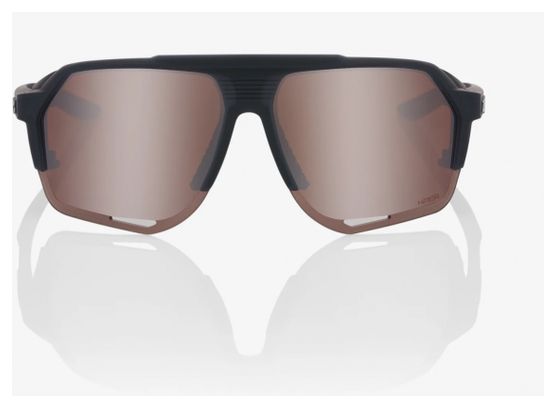 Lunettes 100% Norvik Soft Tact Cristal Noir - Verres Miroir Argentée Cramoisi Hiper