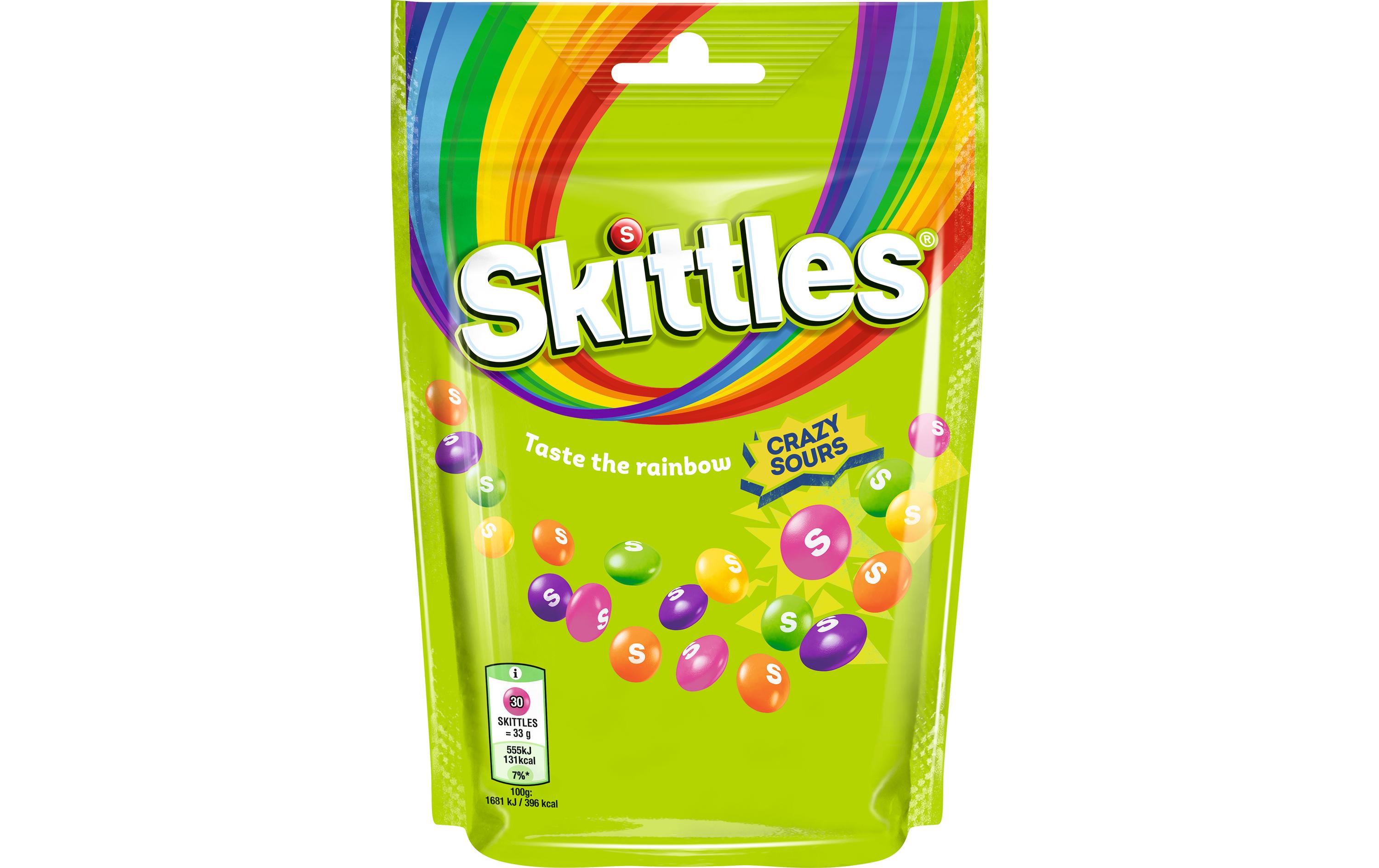 Crazy Sours 152 gSaure Kaubonbons mit Fruchtgeschmack