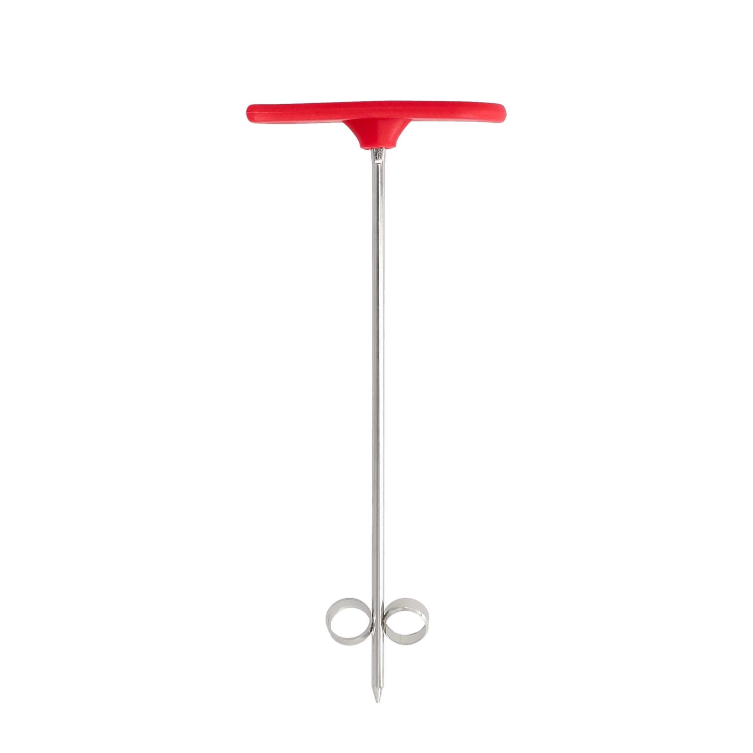 (17cm) Edelstahl Gemüse Spiralschneider Küchen Twister für Gurken / Karotten / Kartoffeln - Silber / Rot