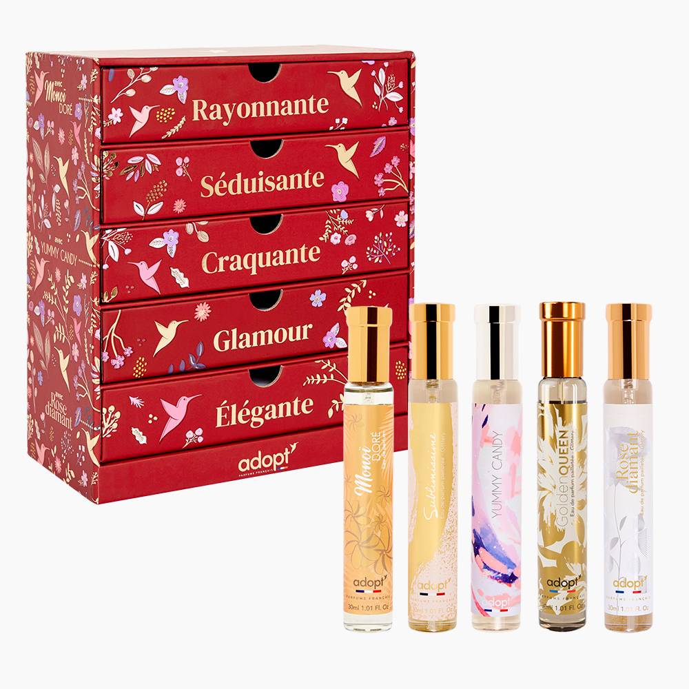 Coffret collector - Coffret 5 eaux de parfum Sublimissime 30ml + Yummy candy 30ml + Golden Queen 30ml + Monoï Doré 30 ml + Rose Diamant 30ml