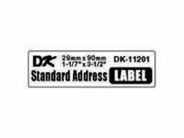 Brother DK-11201 label sort på hvid 29x90 mm - med 400 adresseetiketter