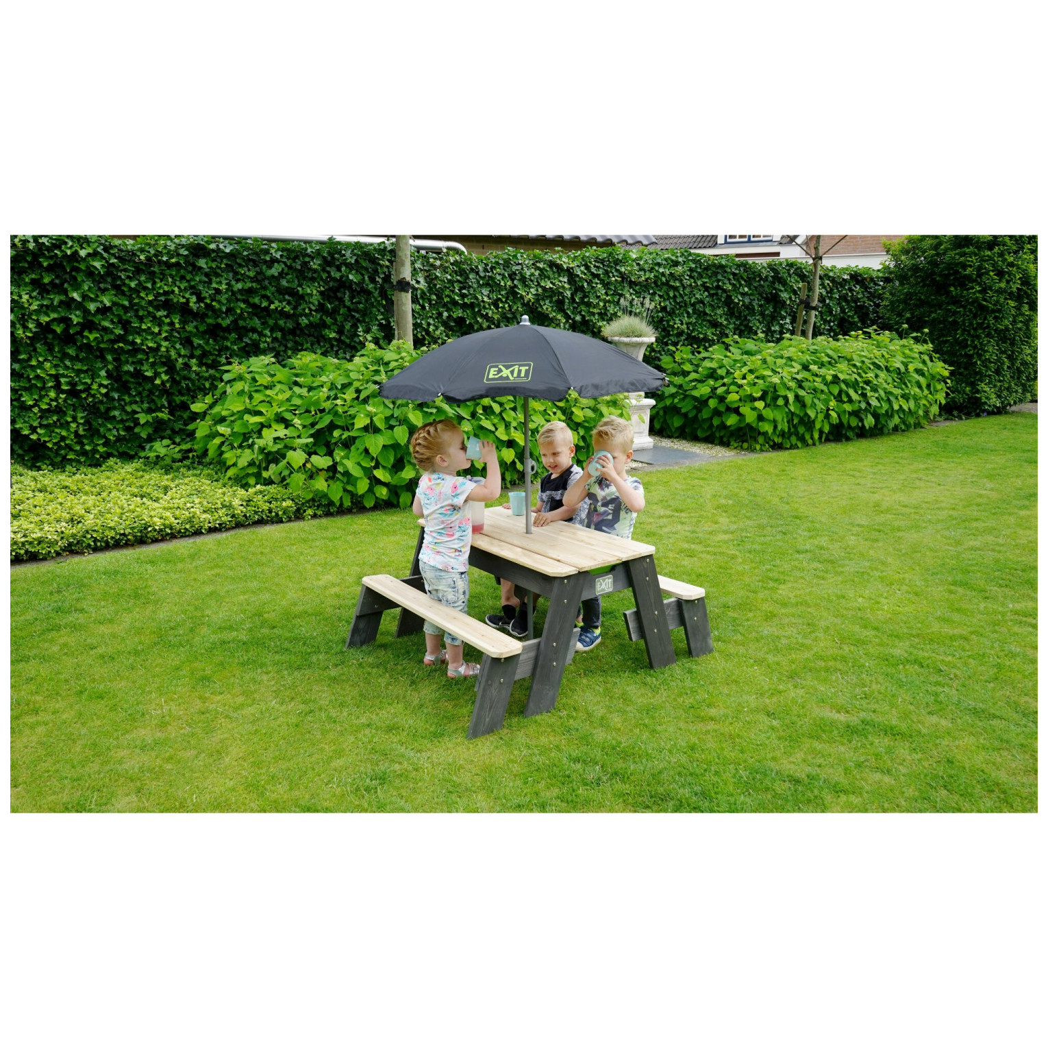 EXIT Aksent zand-, water- en picknicktafel (2 bankjes) met p