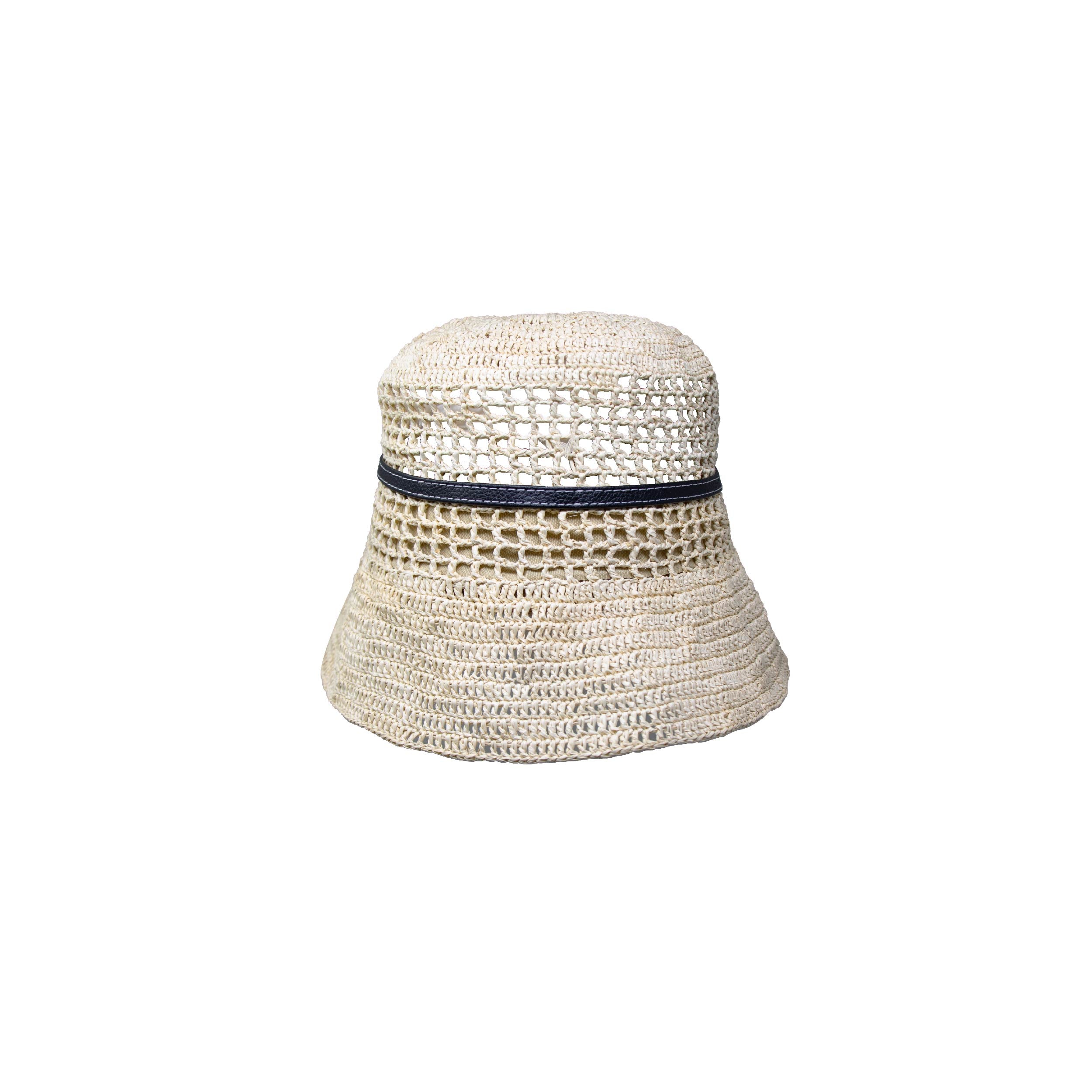 Chapeau au crochet en abat-jour à maille ajourée