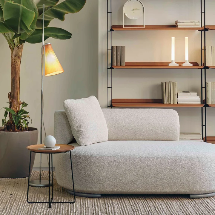 Kartell - K-Lux Stehleuchte, Diffusor rauchgrau / Gestell schwarz