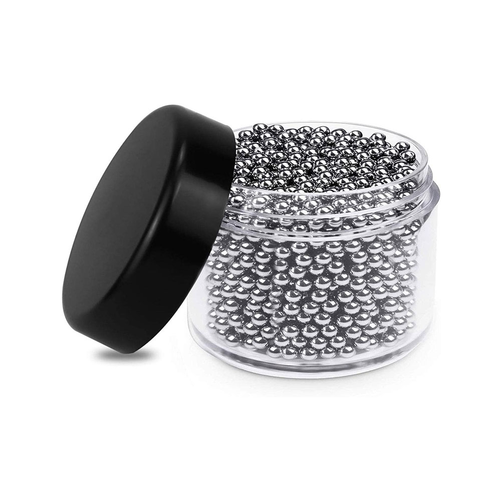 (3mm) Edelstahl Reinigungskugeln Kratzfreie Perlen für Vasen / Flaschen / Karaffen - Silber