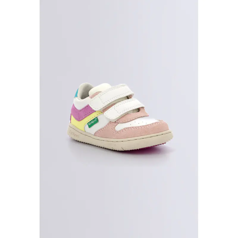 Kickmotion Beige rose jaune BASKETS BASSES Synthétique Garçon