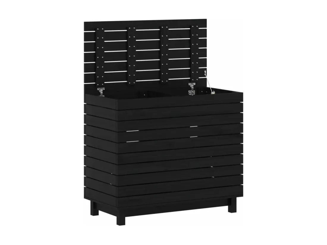 Panier à linge 88,5x44x76 bois massif de pin